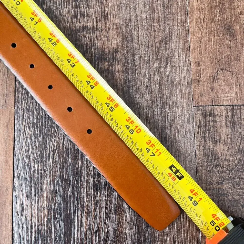 Leather Belt Reversible Pebbled Black Brown Handcrafted in Italy Mens Size 40